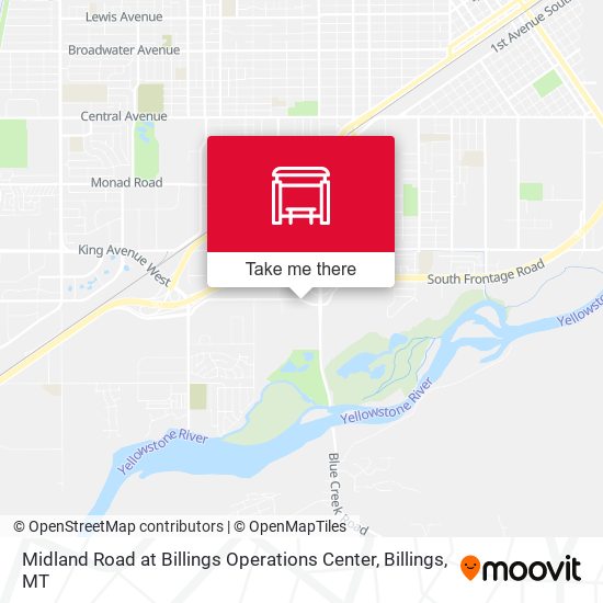 Midland Road at Billings Operations Center map