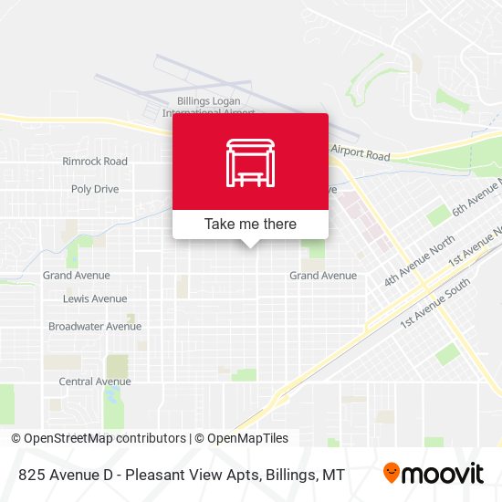 Mapa de 825 Avenue D - Pleasant View Apts