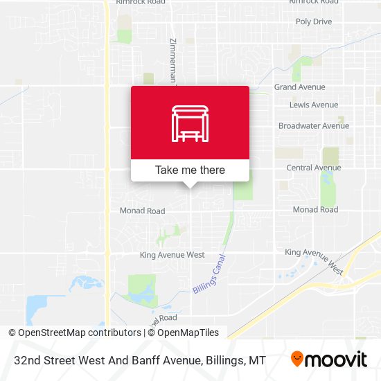 32nd Street West And Banff Avenue map