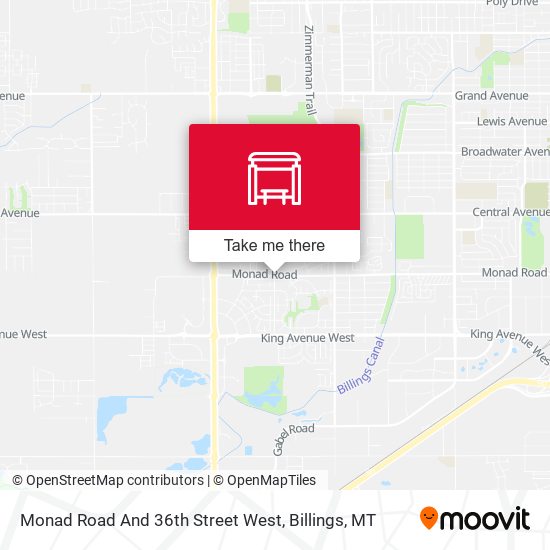 Monad Road And 36th Street West map