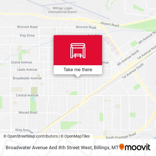 Broadwater Avenue And 8th Street West map