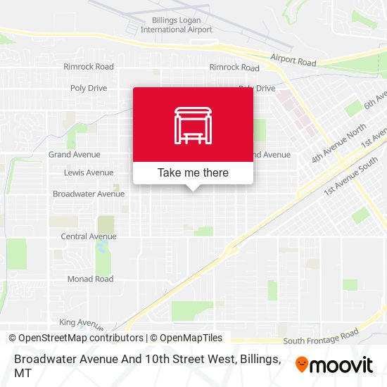 Broadwater Avenue And 10th Street West map