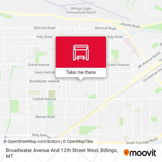 Broadwater Avenue And 12th Street West map