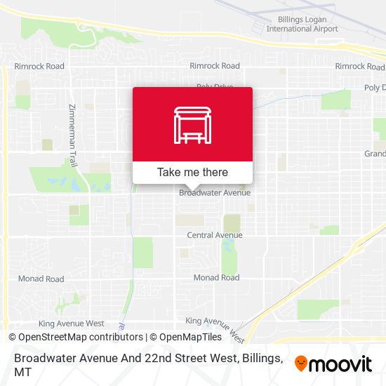 Broadwater Avenue And 22nd Street West map