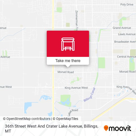 36th Street West And Crater Lake Avenue map