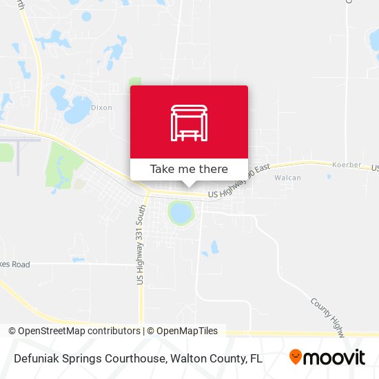 Defuniak Springs Courthouse map