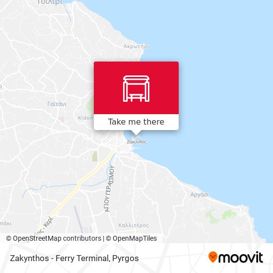 Zakynthos - Ferry Terminal map