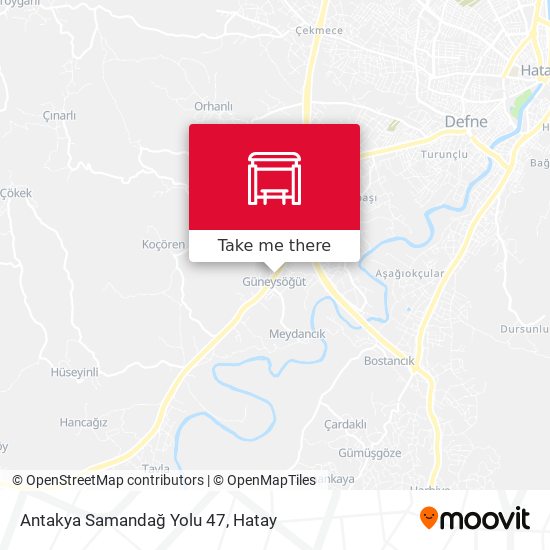 Antakya Samandağ Yolu 47 map