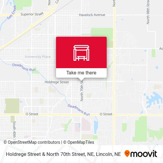 Holdrege Street & North 70th Street, NE map