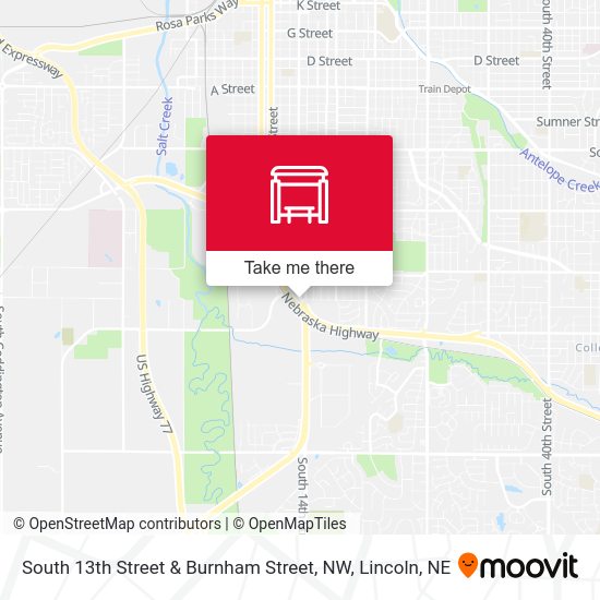 South 13th Street & Burnham Street, NW map