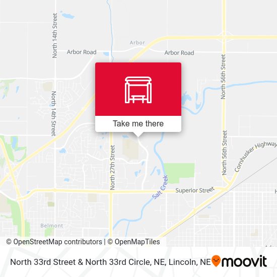 North 33rd Street & North 33rd Circle, NE map