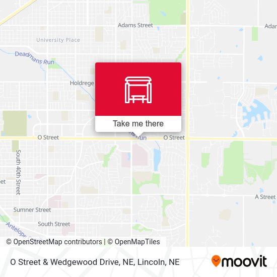 O Street & Wedgewood Drive, NE map