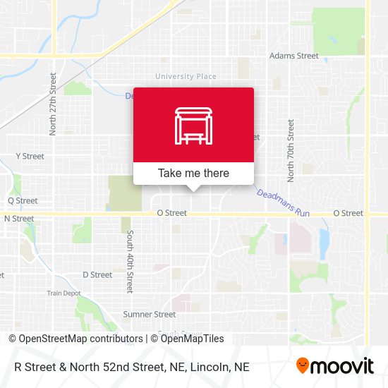 R Street & North 52nd Street, NE map