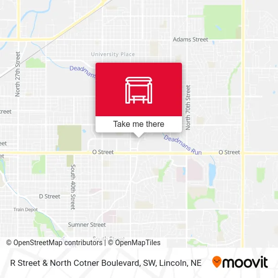 R Street & North Cotner Boulevard, SW map