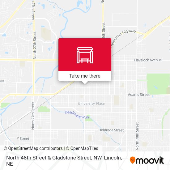 North 48th Street & Gladstone Street, NW map