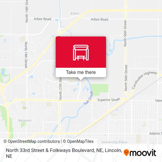Mapa de North 33rd Street & Folkways Boulevard, NE