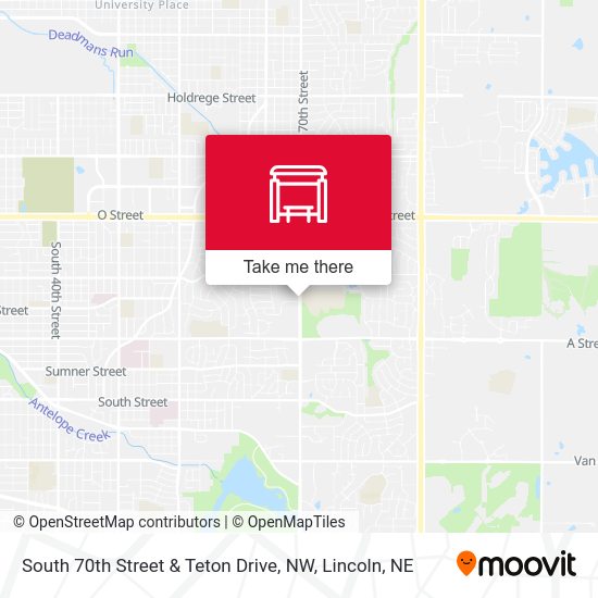 South 70th Street & Teton Drive, NW map