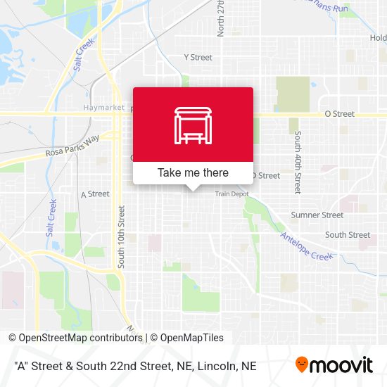 Mapa de "A" Street & South 22nd Street, NE