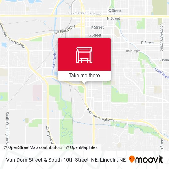 Van Dorn Street & South 10th Street, NE map