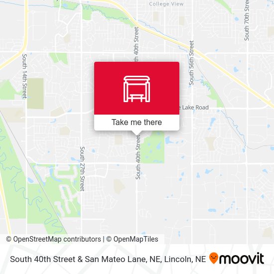 South 40th Street & San Mateo Lane, NE map