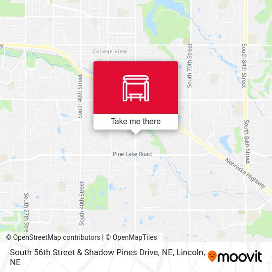 South 56th Street & Shadow Pines Drive, NE map