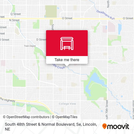 South 48th Street & Normal Boulevard, Se map