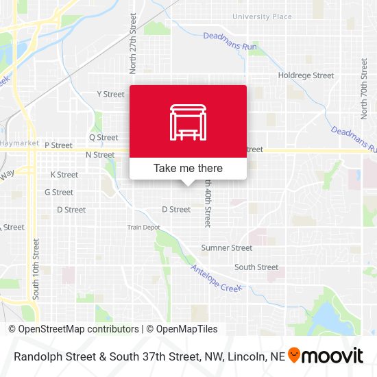 Randolph Street & South 37th Street, NW map