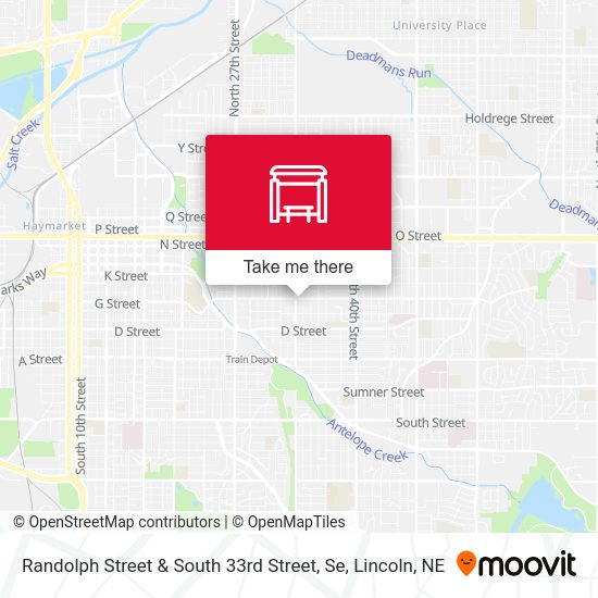 Randolph Street & South 33rd Street, Se map
