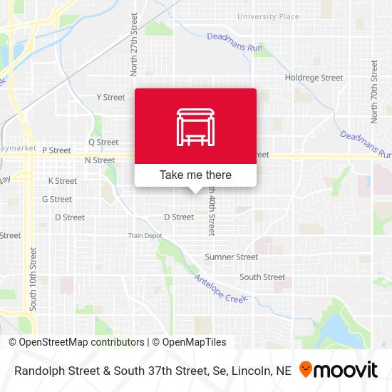 Randolph Street & South 37th Street, Se map