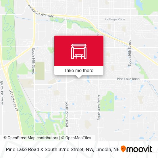 Pine Lake Road & South 32nd Street, NW map