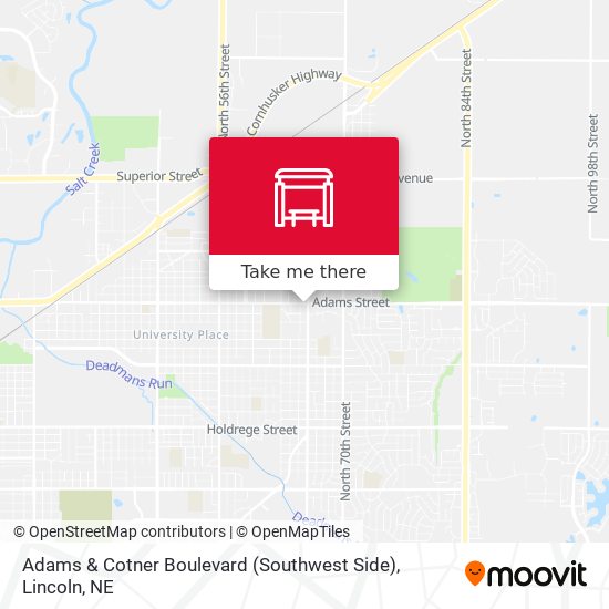 Adams & Cotner Boulevard (Southwest Side) map