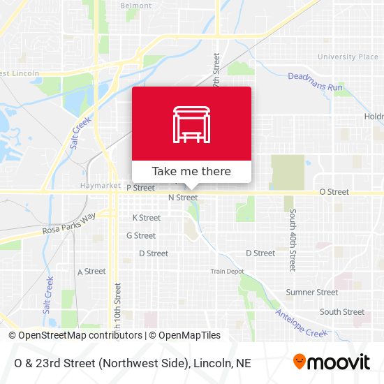 O & 23rd Street (Northwest Side) map