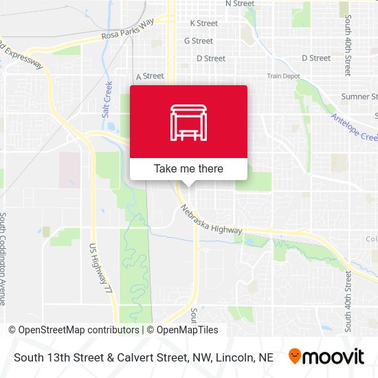 South 13th Street & Calvert Street, NW map