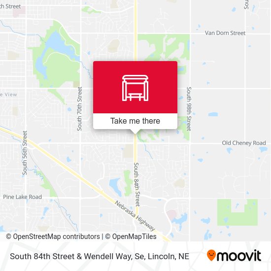 South 84th Street & Wendell Way, Se map