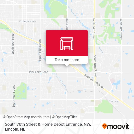 Mapa de South 70th Street & Home Depot Entrance, NW