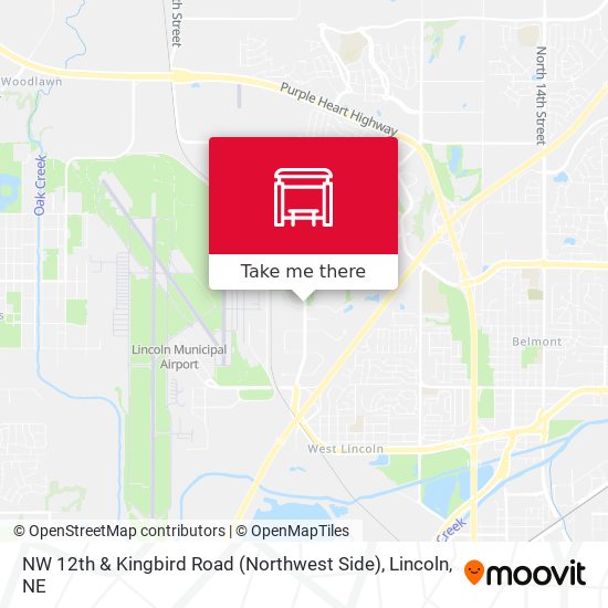 NW 12th & Kingbird Road (Northwest Side) map