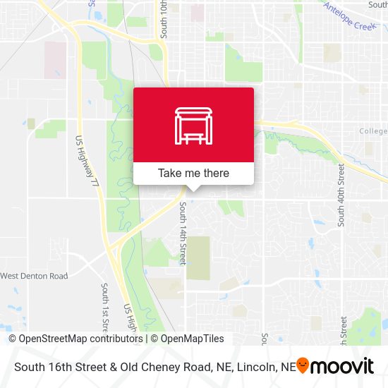 South 16th Street & Old Cheney Road, NE map