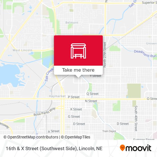 16th & X Street (Southwest Side) map