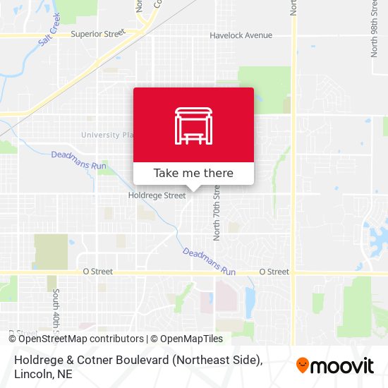 Holdrege & Cotner Boulevard (Northeast Side) map