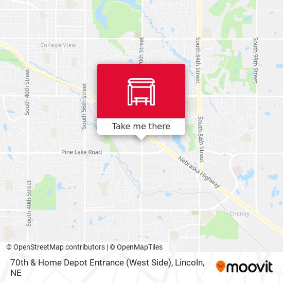 70th & Home Depot Entrance (West Side) map