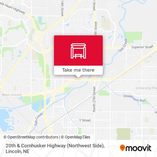 20th & Cornhusker Highway (Northwest Side) map