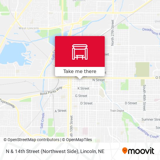 N & 14th Street (Northwest Side) map