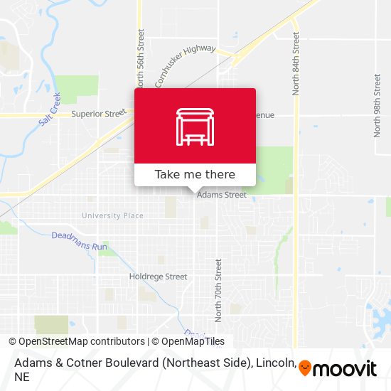 Mapa de Adams & Cotner Boulevard (Northeast Side)
