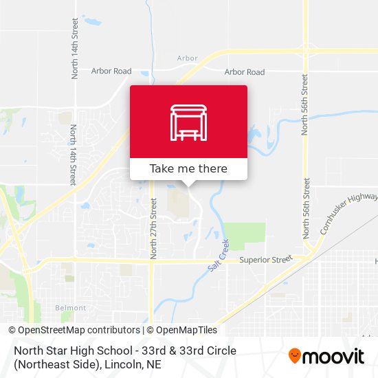 Mapa de North Star High School - 33rd & 33rd Circle (Northeast Side)