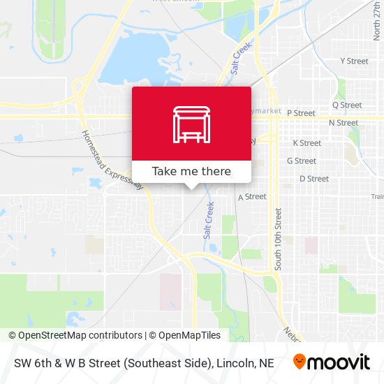 SW 6th & W B Street (Southeast Side) map