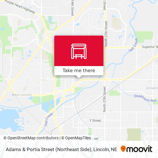 Mapa de Adams & Portia Street (Northeast Side)