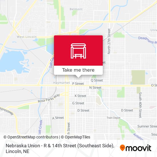 Nebraska Union - R & 14th Street (Southeast Side) map
