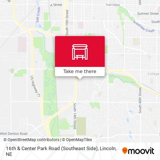 16th & Center Park Road (Southeast Side) map