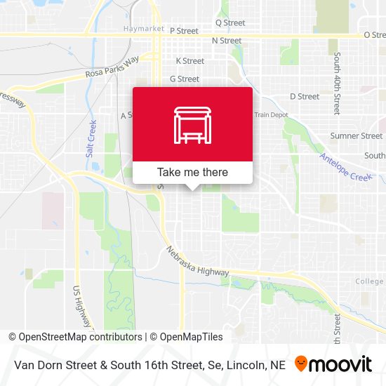 Van Dorn Street & South 16th Street, Se map