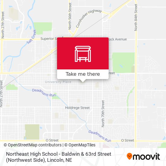 Mapa de Northeast High School - Baldwin & 63rd Street (Northwest Side)